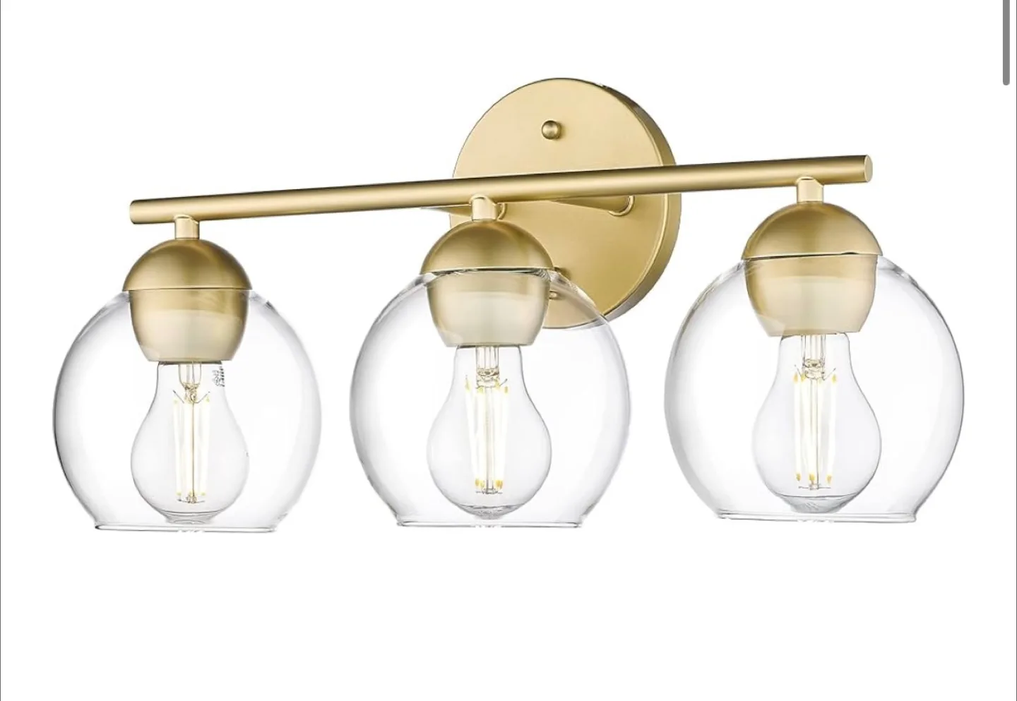 ✨ 3-Light Gold Vanity / Wall Light Fixture – Modern & Elegant ✨ thumbnail