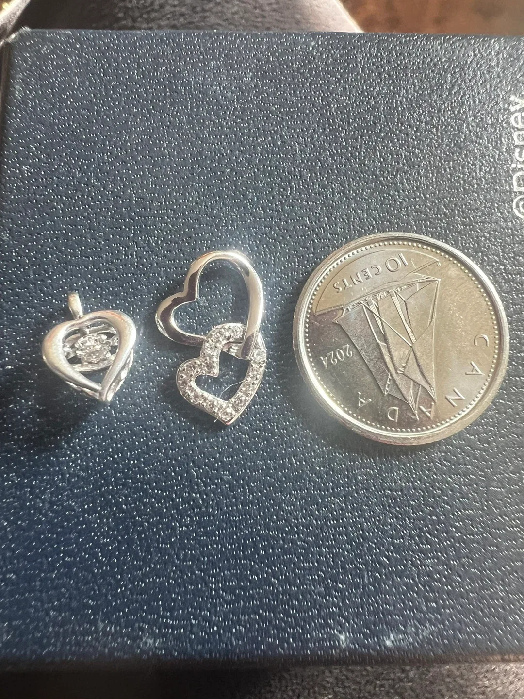 10 k Heart diamonds Pendants-70 dollars each thumbnail