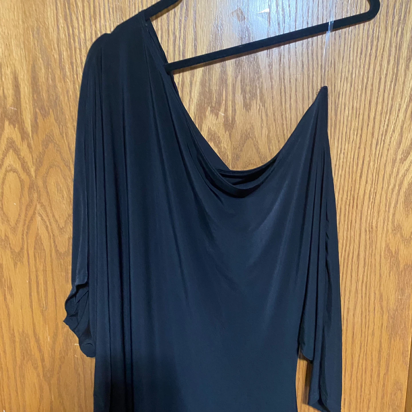 Plus Size Sheeny Off-the-Shoulder Dolman Mini Dress - photo 4
