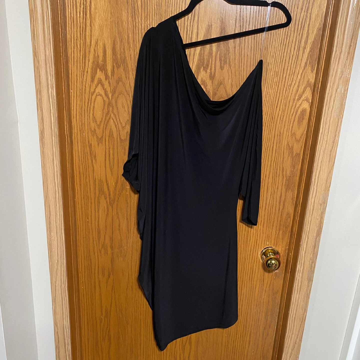 Plus Size Sheeny Off-the-Shoulder Dolman Mini Dress - photo 3