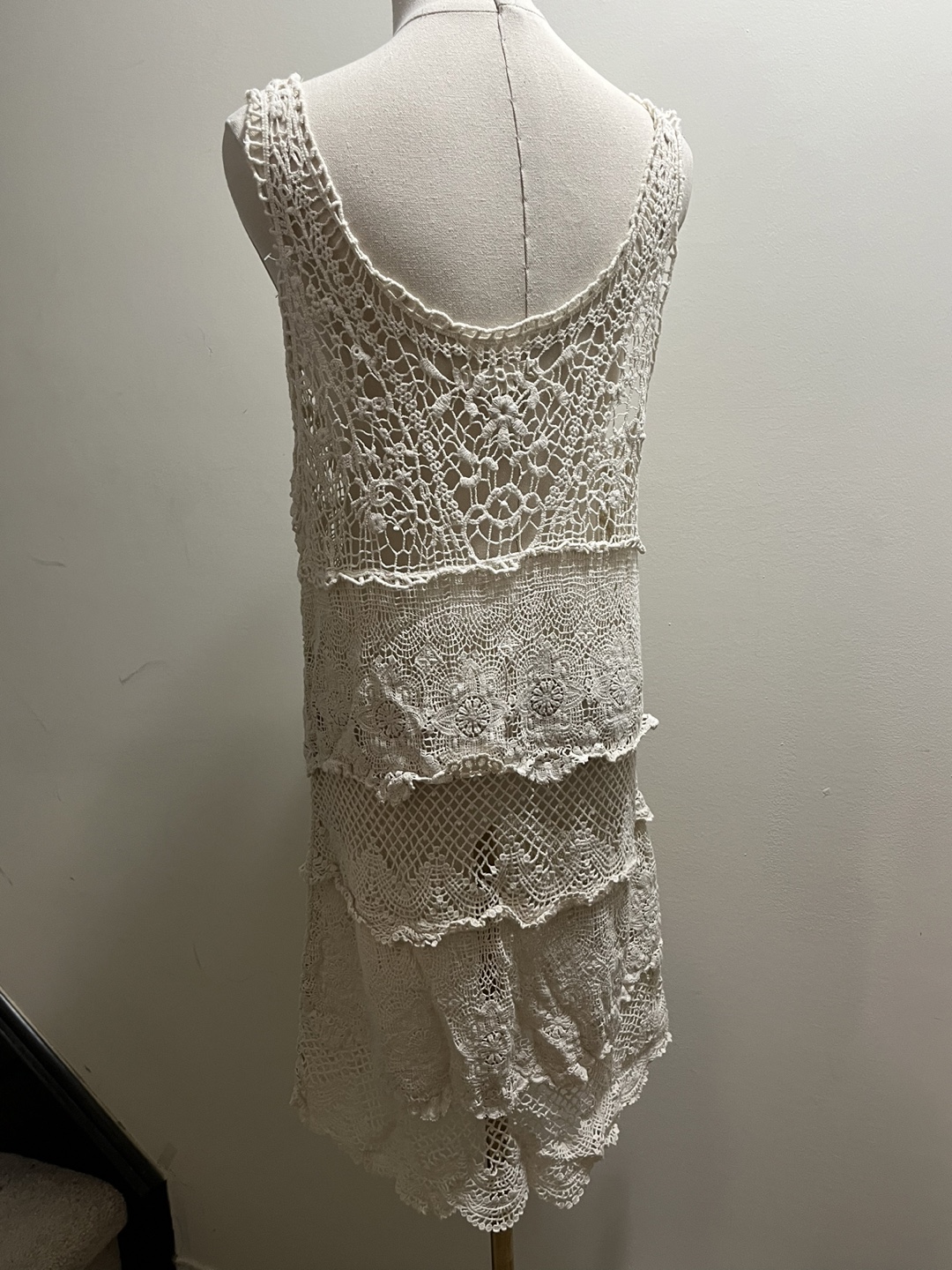 American Eagle Outfitters Ivory White Crochet Dress sz L - photo 2