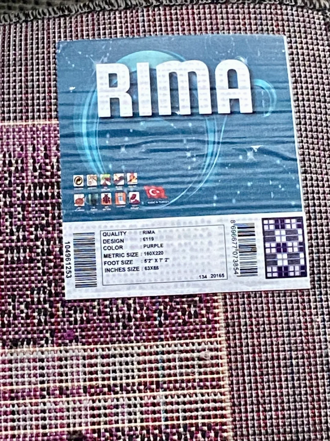 🥕 RIMA Purple Area Rug 5'7" x 7'2" image indicator(2)