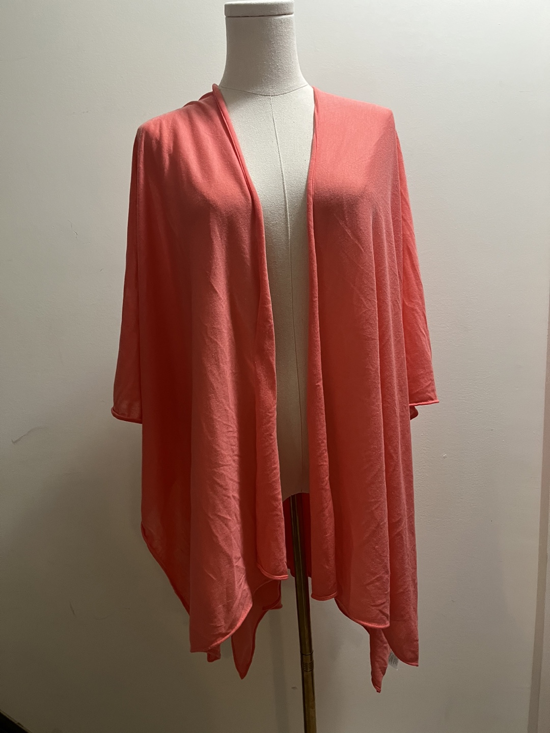 Coral Open Front Kimono Cardigan, one size