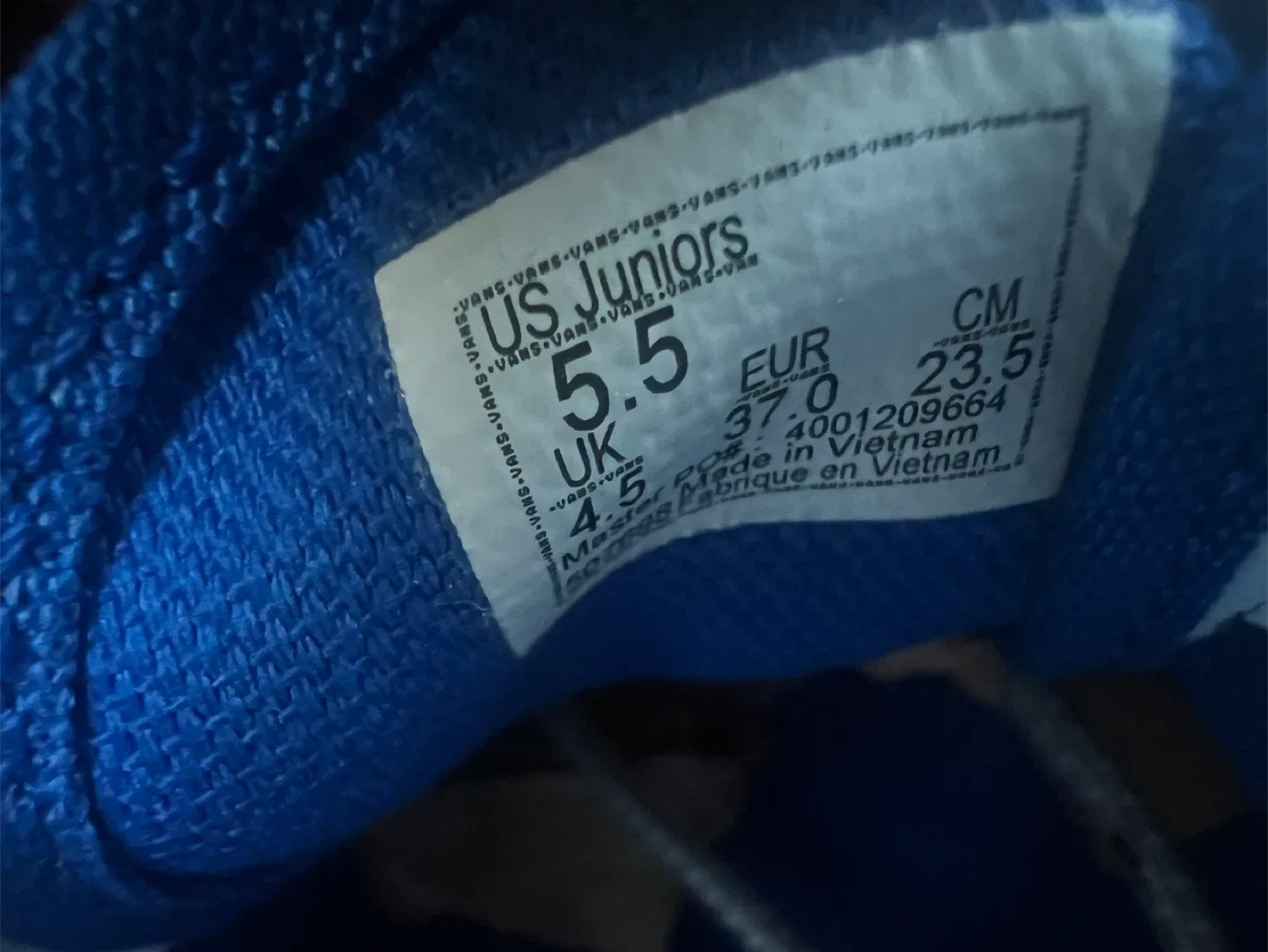 Vans Era Camo Blue Shoes youth 5.5 image indicator(7)