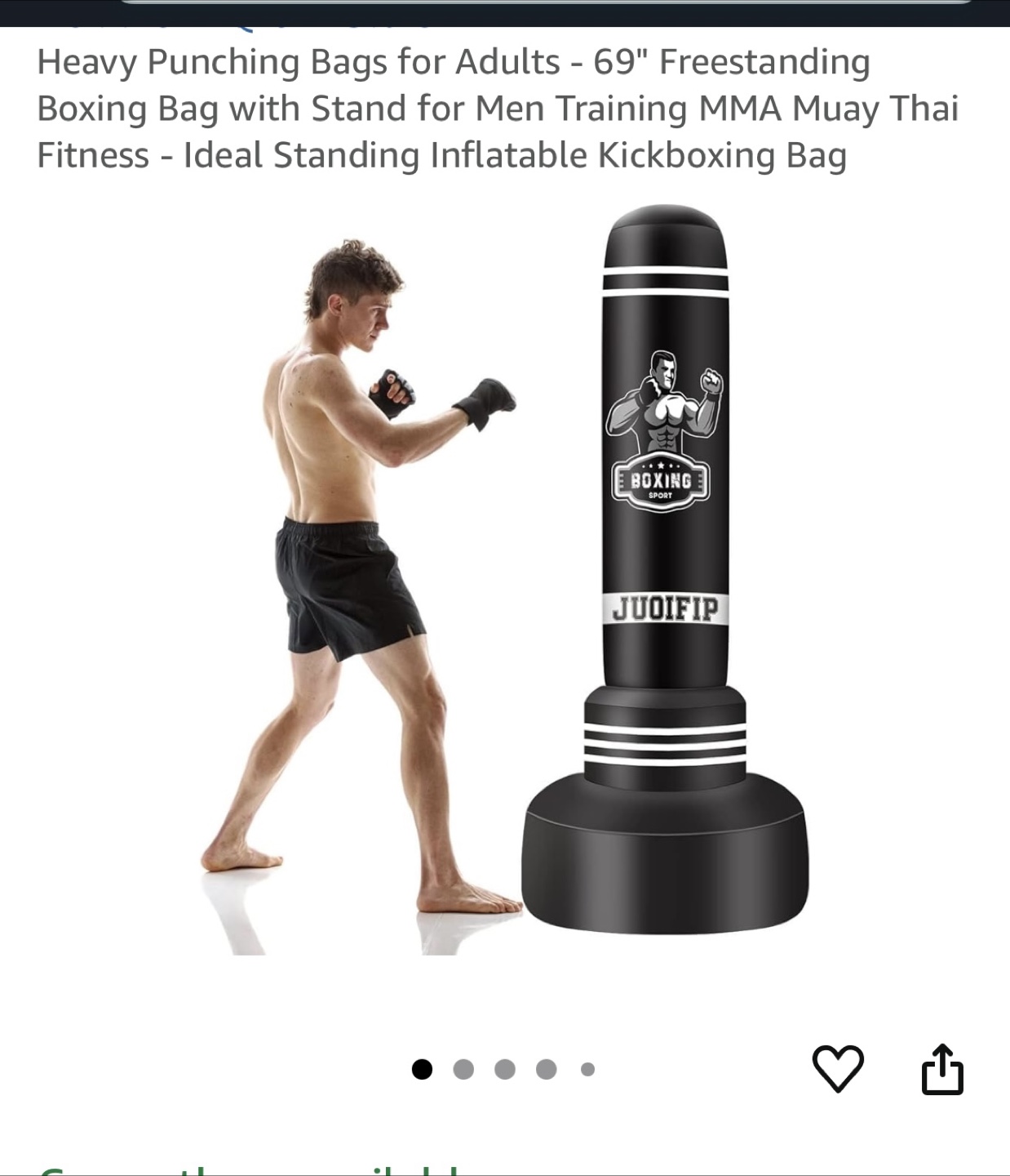 JUOIFIP Freestanding Boxing Bag - 69" 🥕Adult Training