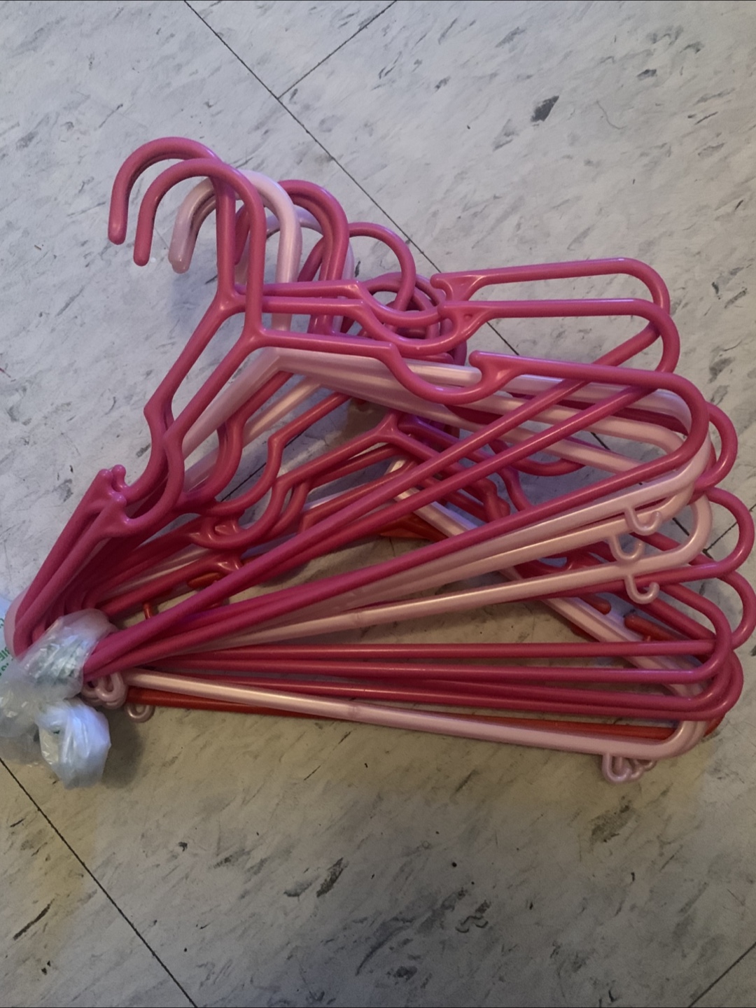 Pink Plastic Clothes Hangers - Bundle