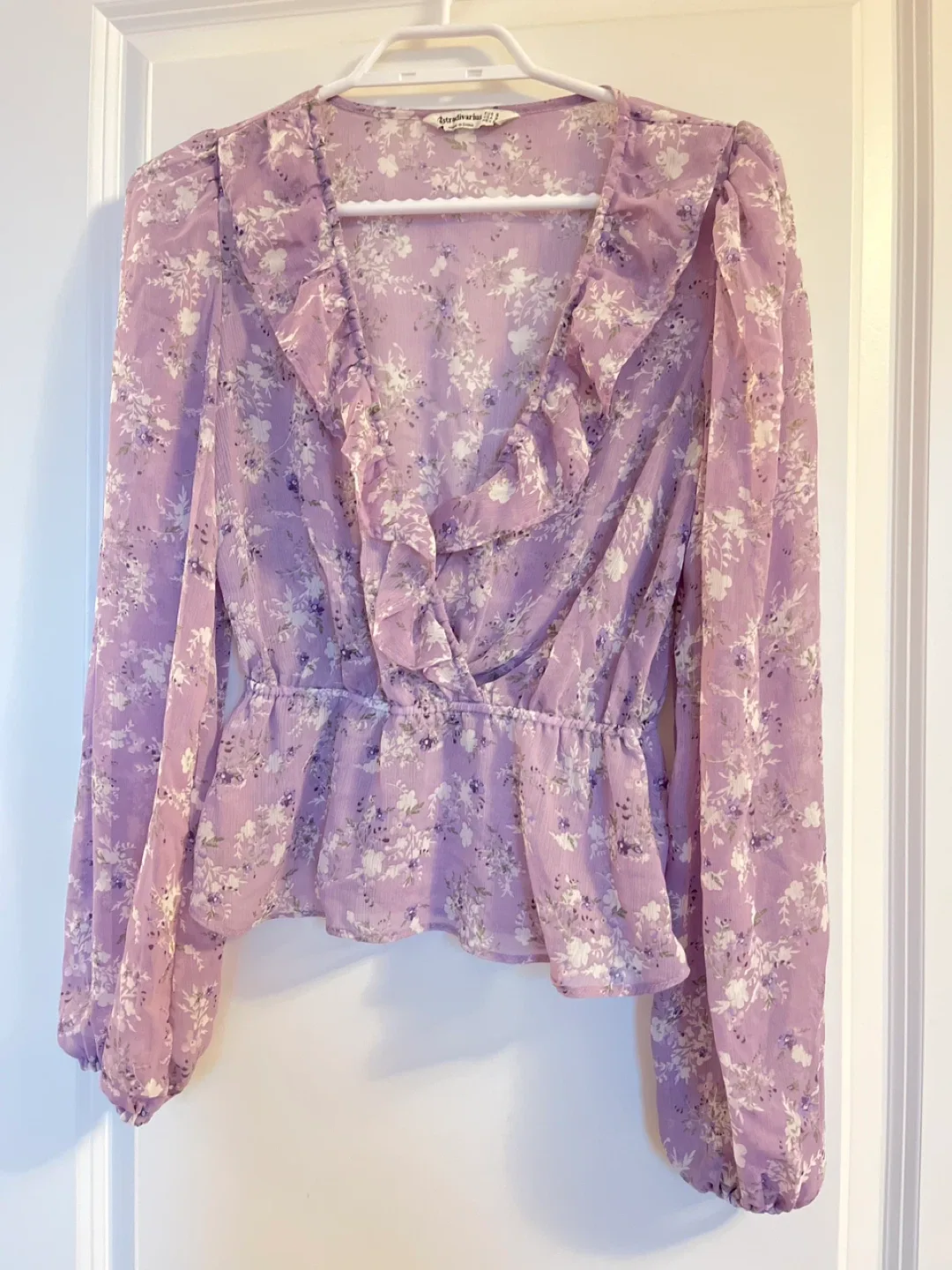 Stradivarius Floral Print Blouse - Size Small thumbnail