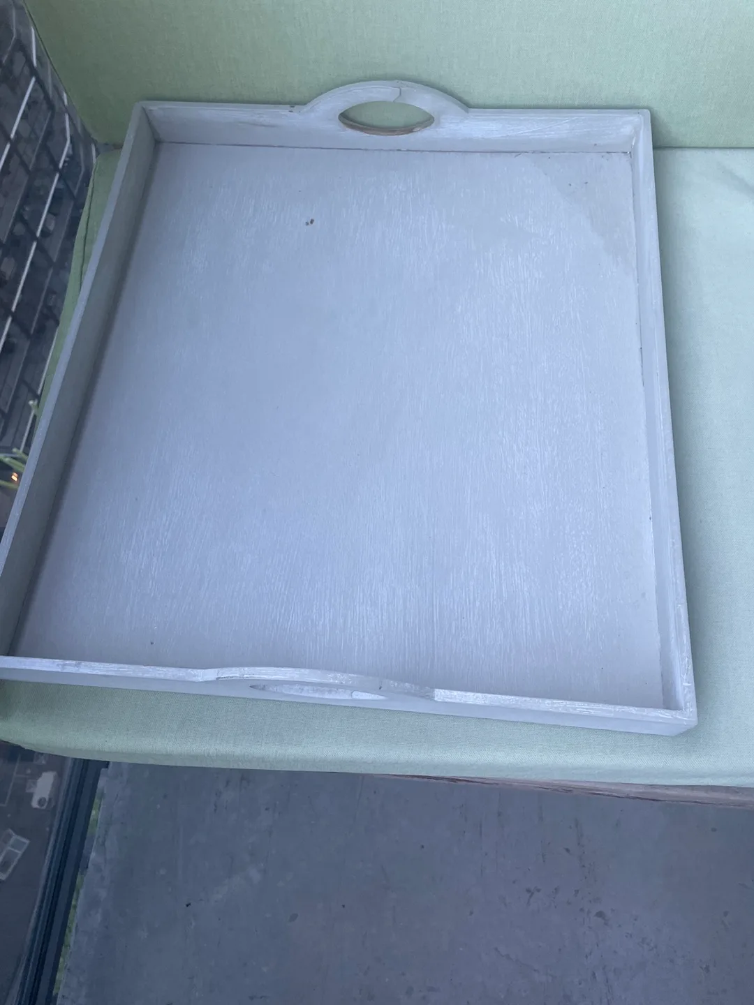 White Wooden Serving Tray thumbnail