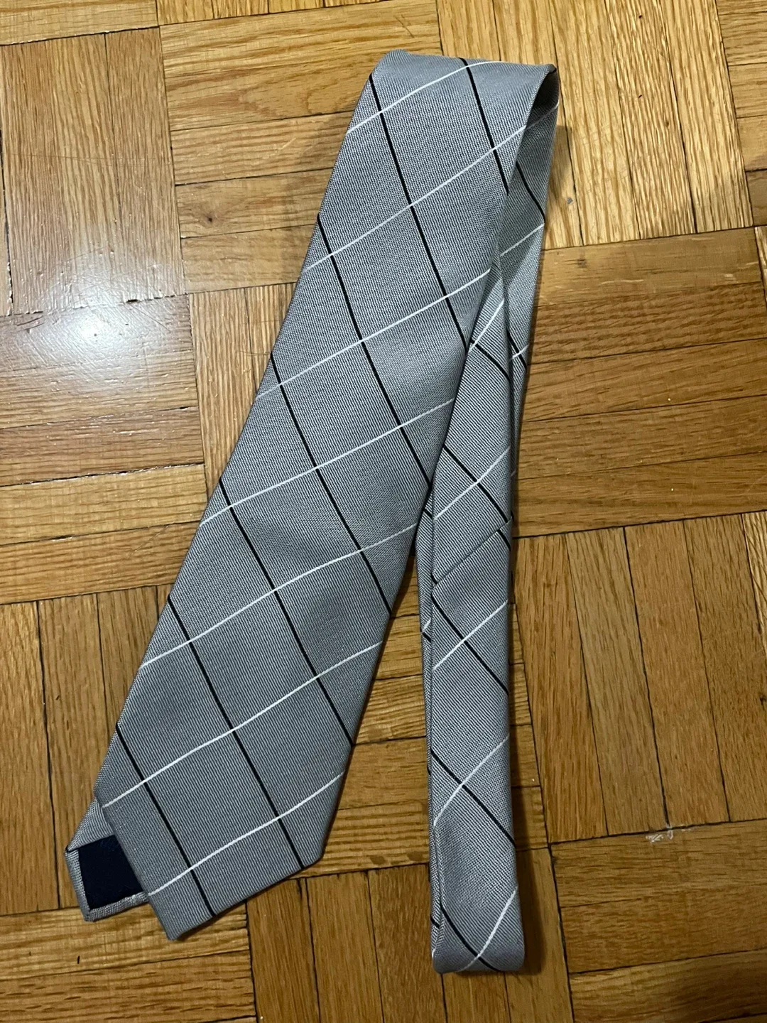 Grey Plaid Necktie thumbnail
