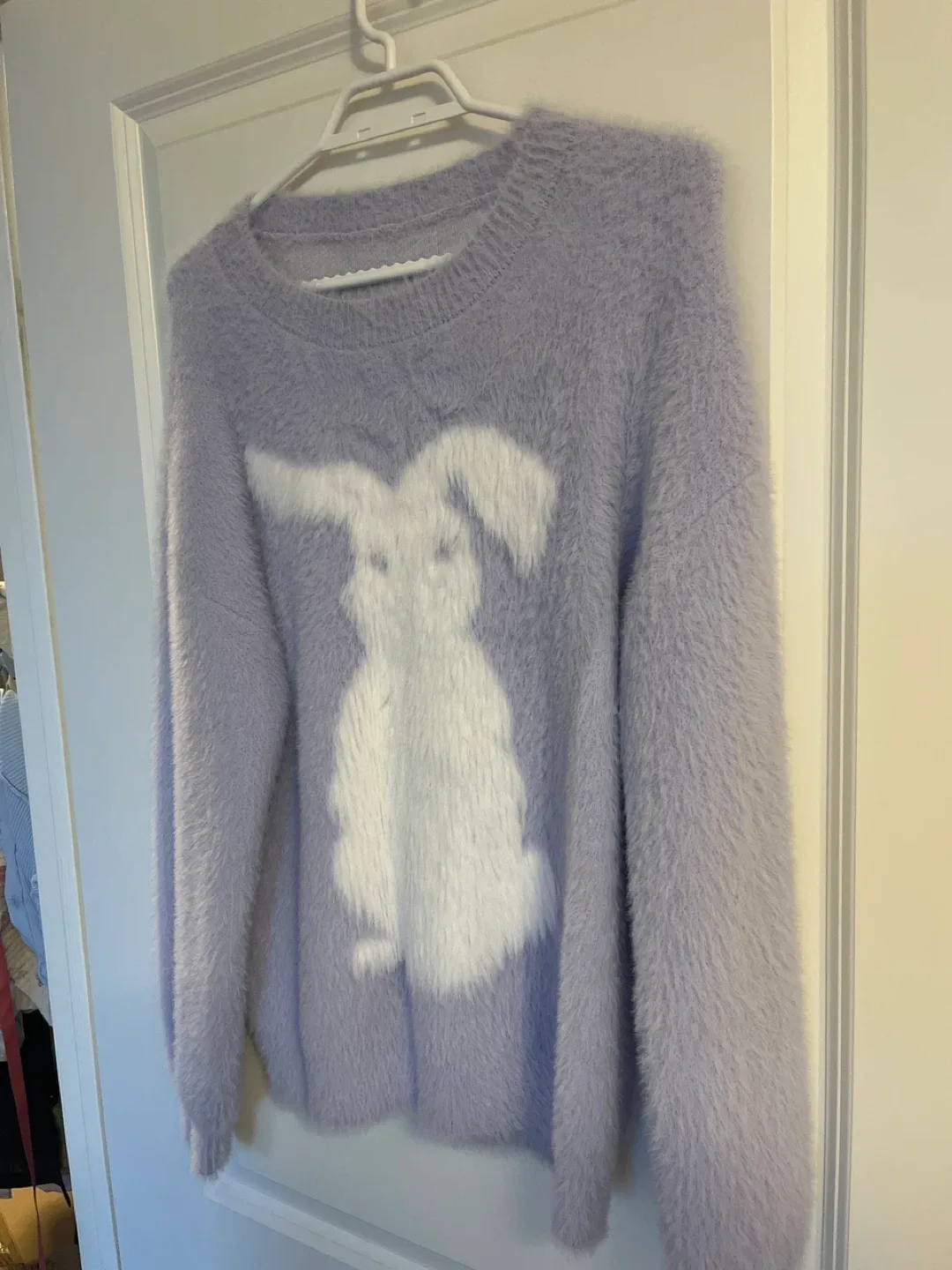 Lavender Fuzzy Bunny Sweater thumbnail