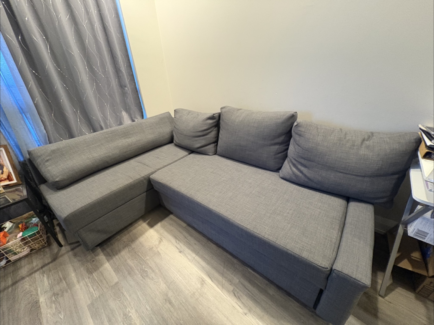 Grey Sleeper Sectional Sofa - photo 4