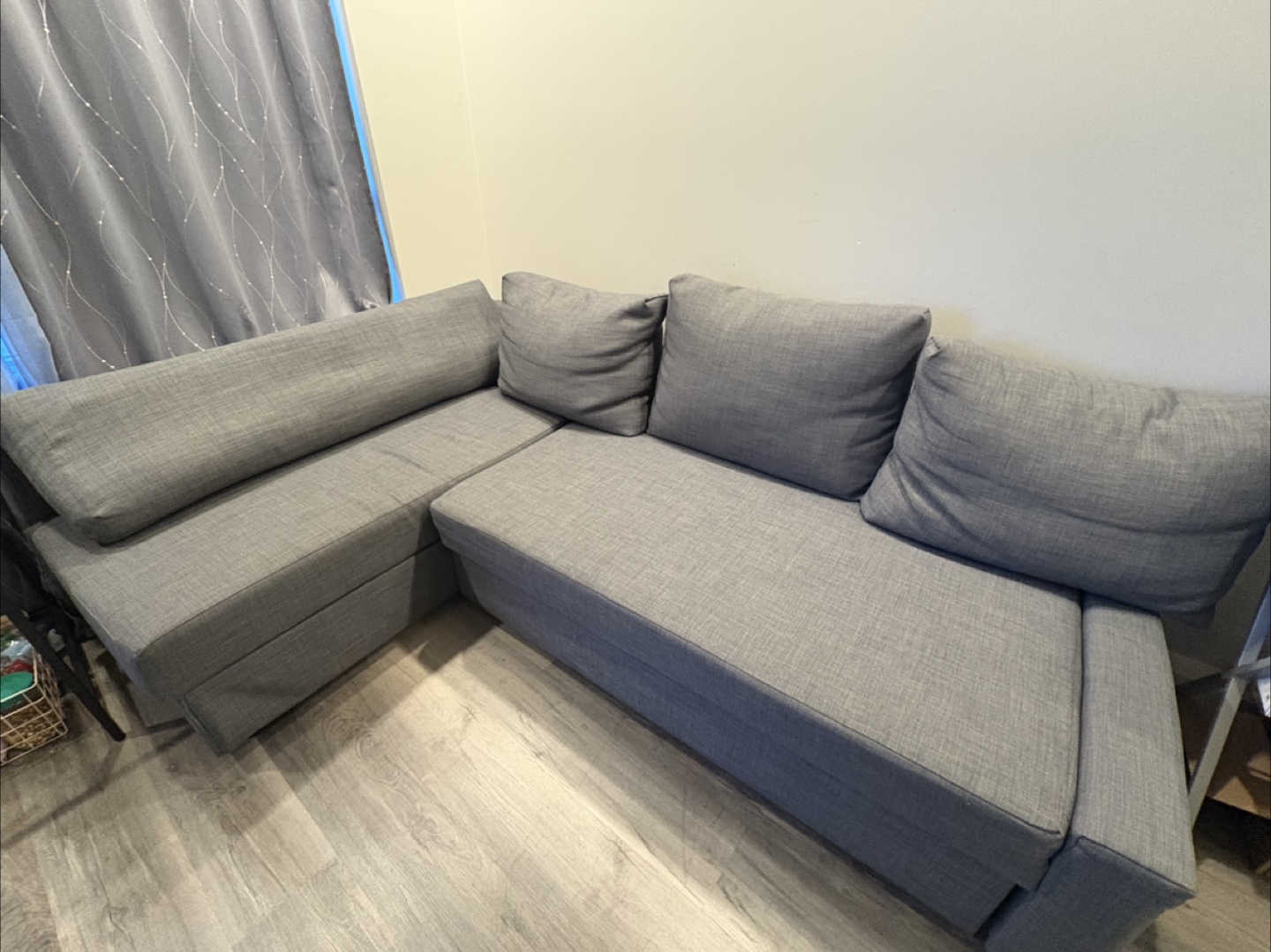 Grey Sleeper Sectional Sofa - photo 2