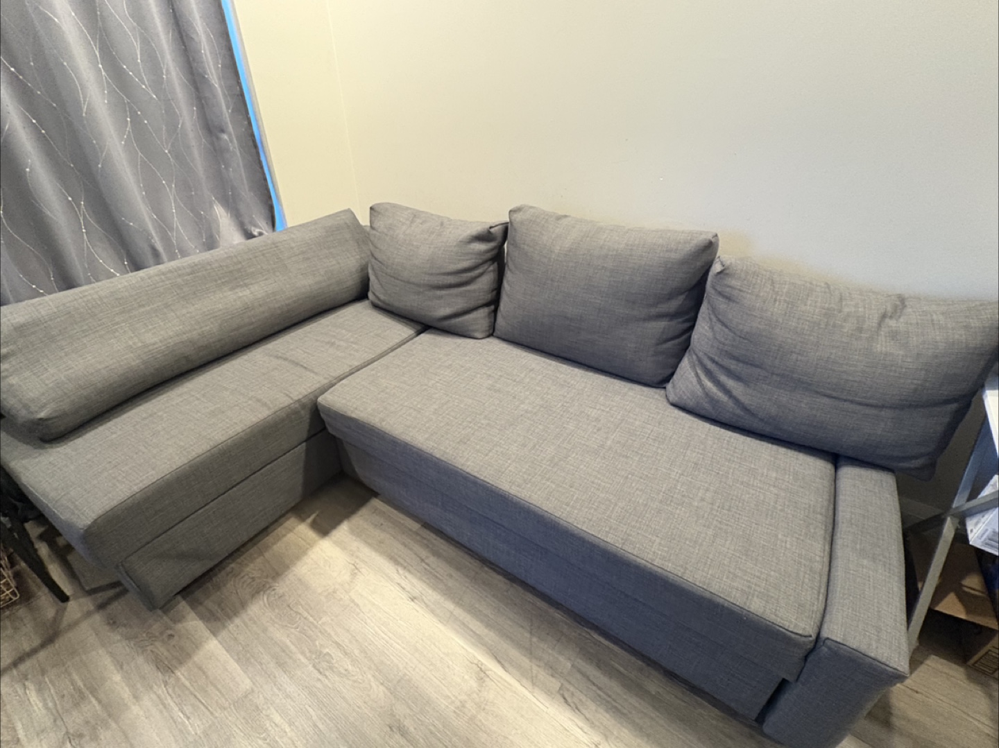 Grey Sleeper Sectional Sofa - photo 3