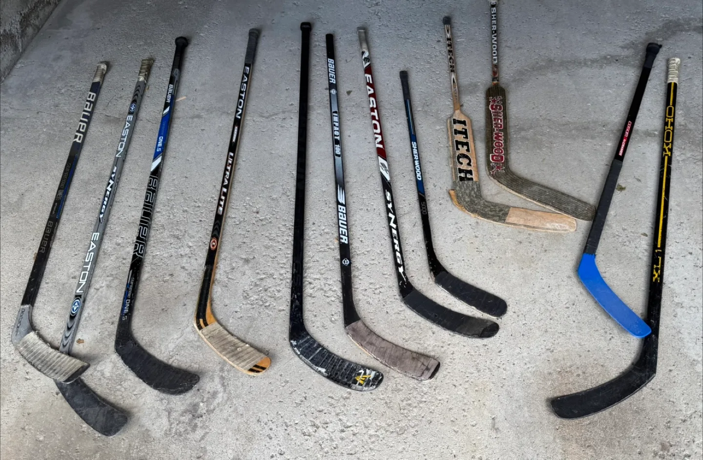 Assorted Hockey Sticks: Bauer, Easton, Sherwood & More image indicator(2)