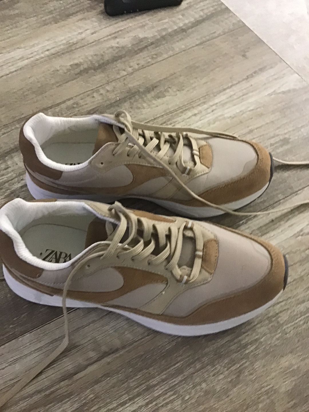 Zara Beige & Brown Sneakers. Size 12 - photo 2
