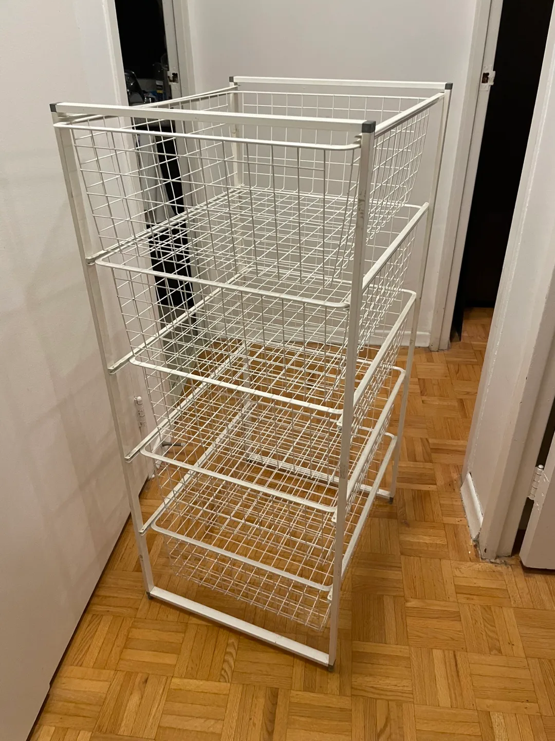 White Wire Drawer Unit thumbnail