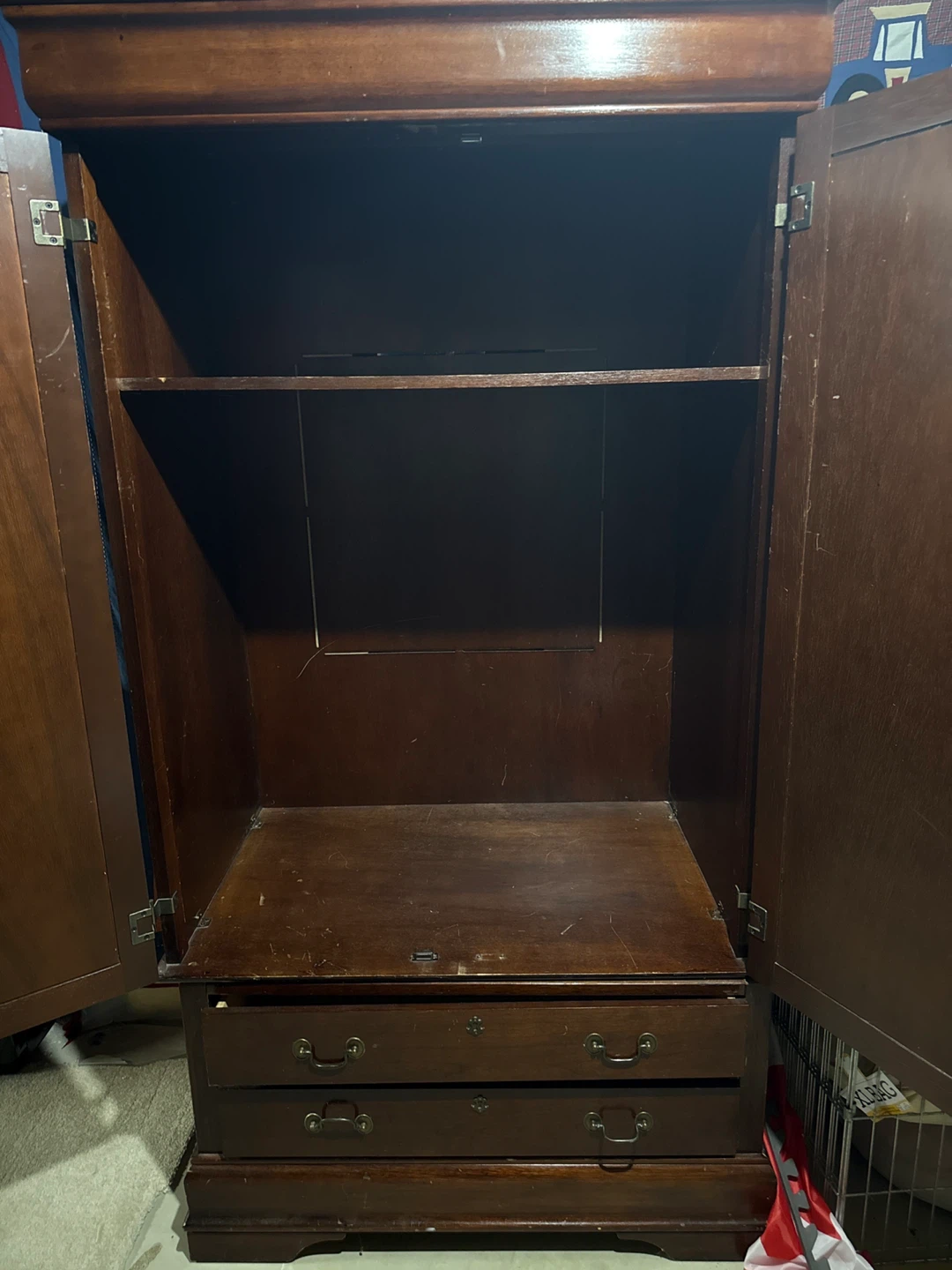 Wooden Armoire with Drawers - photo 2