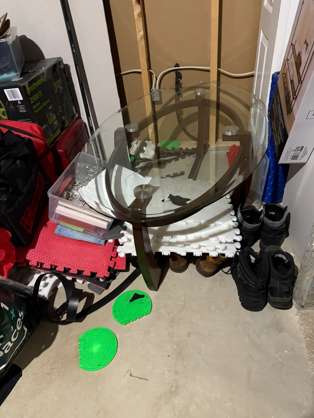 Glass Top Side Table - photo 2
