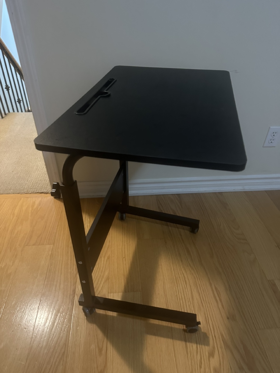 Black Adjustable Rolling side Desk - photo 2
