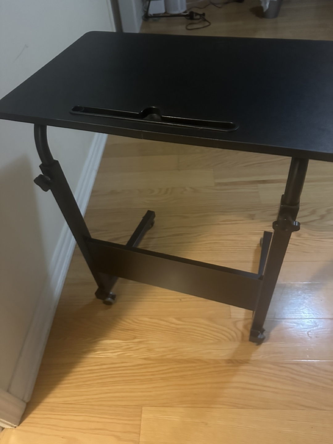 Black Adjustable Rolling side Desk - photo 3