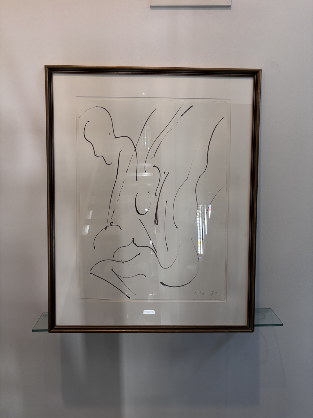 Renowned artist Graham Coughtry Lithograph 2 bodies