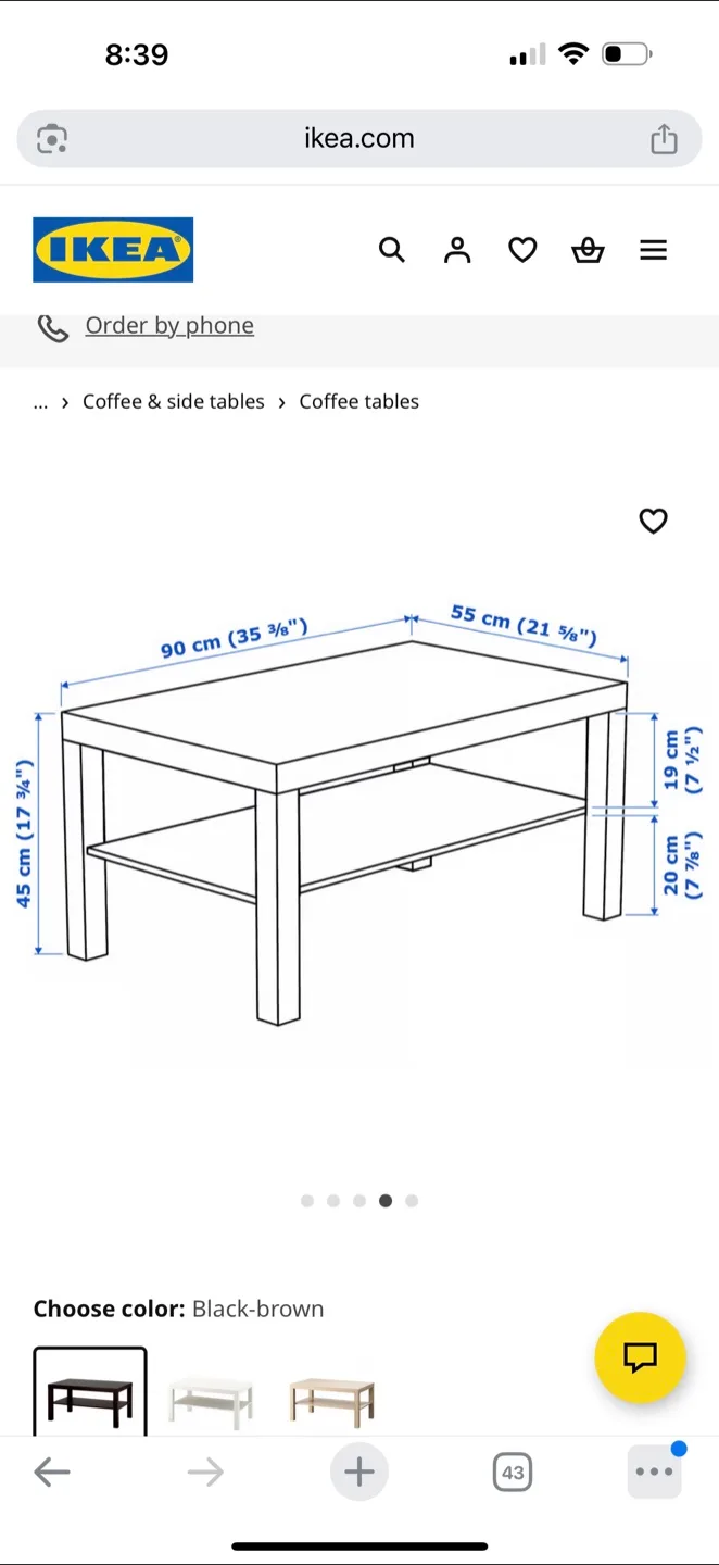 IKEA Lack Coffee Table - Black-brown image indicator(2)