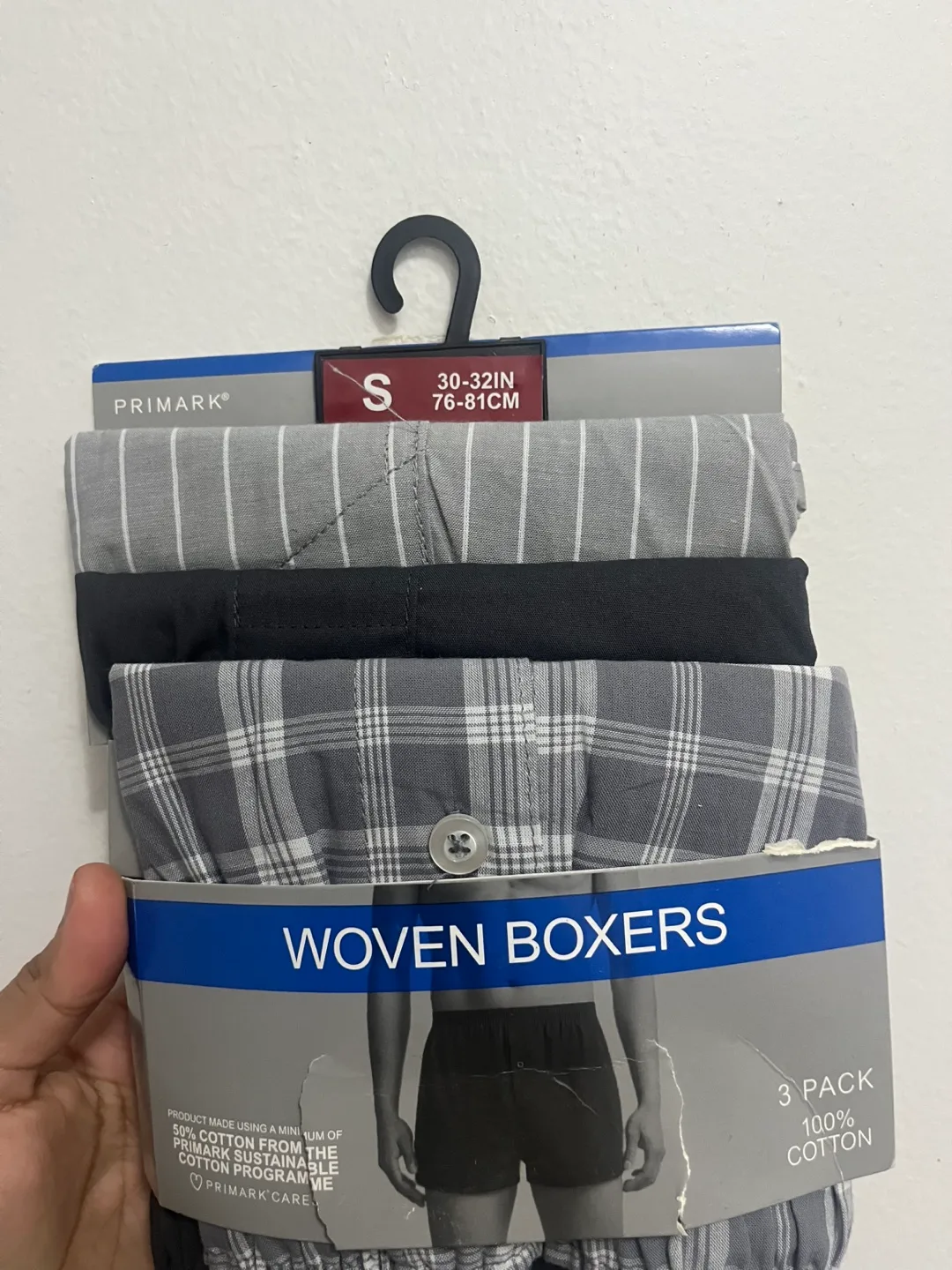Primark Woven Boxers - Size S (30-32in) thumbnail