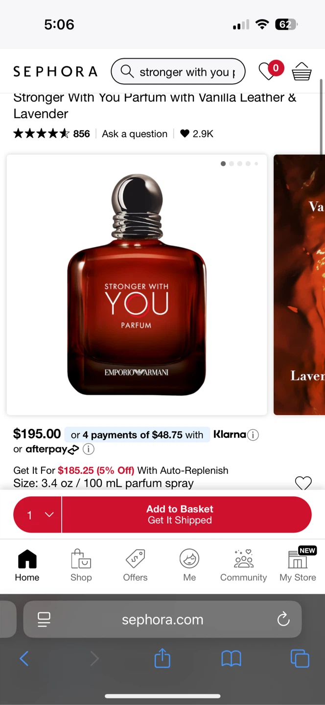 Stronger with you Parfum (Check Description)