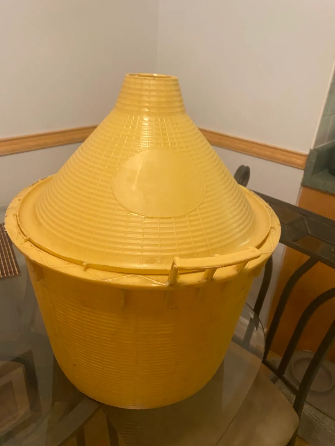 54L Yellow Demijohn Carboy with Basket image indicator(2)