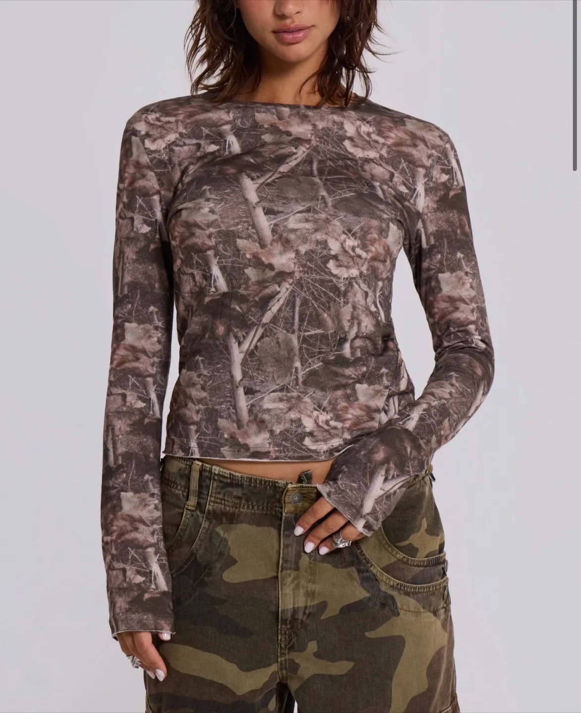 Jaded London Camo Long Sleeve - size xs thumbnail