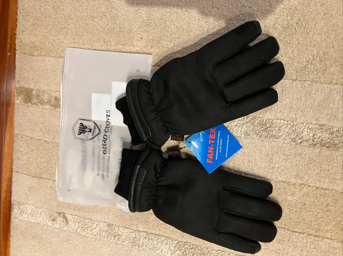 Ozero Men’s Gloves XL Black New! thumbnail
