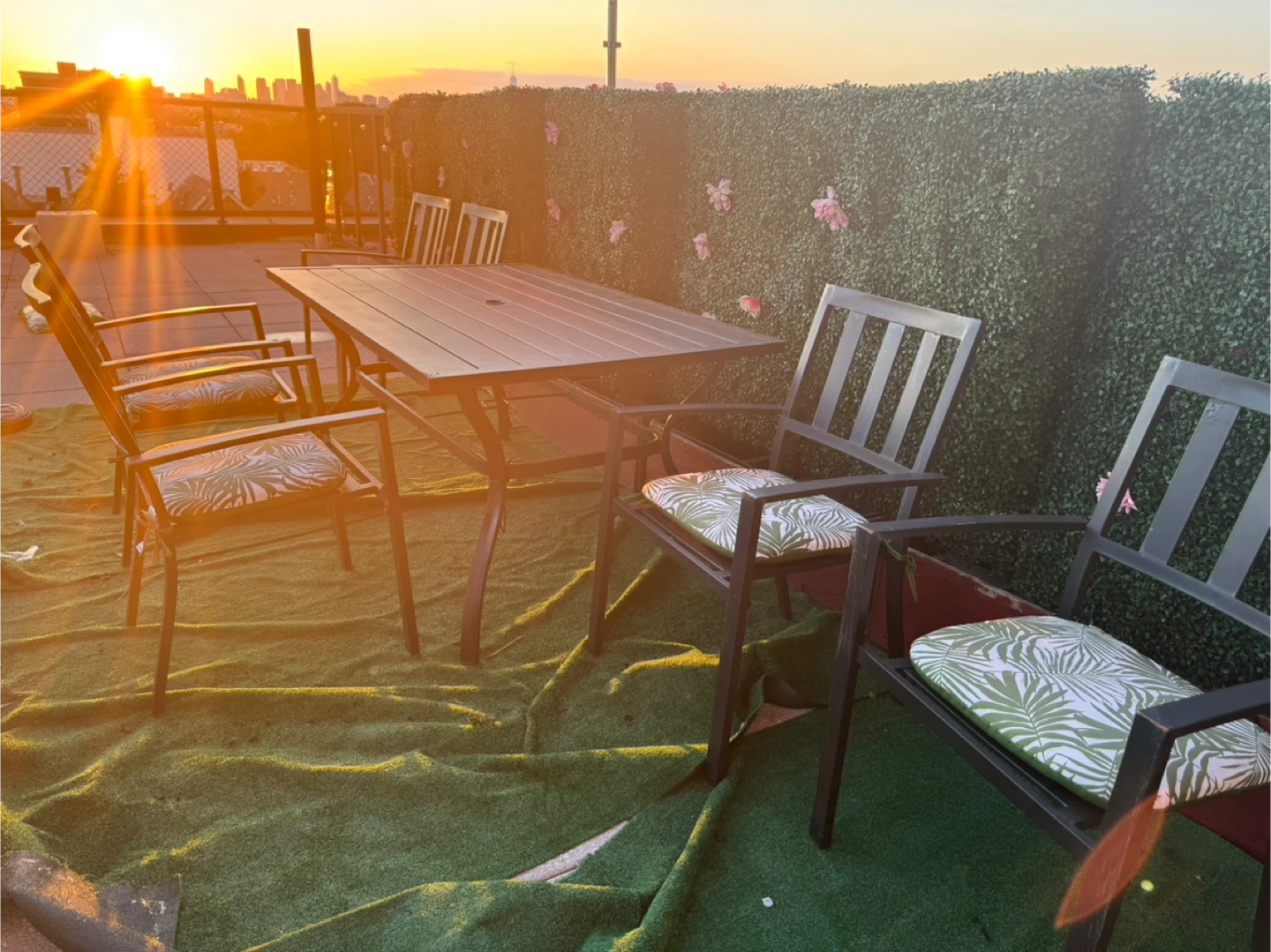 Outdoor Dining Table & Chairs Set