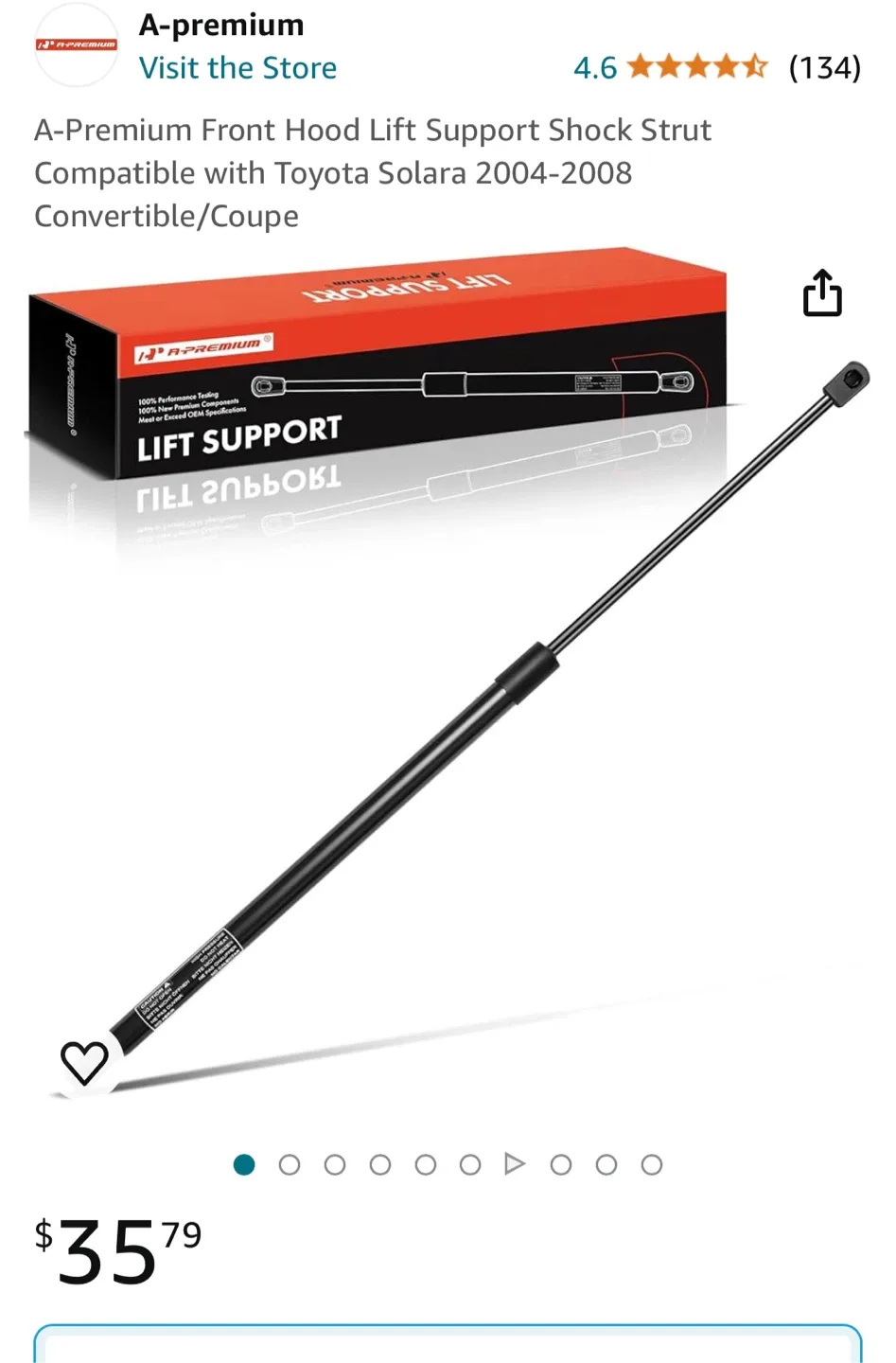 NEW A-Premium Front Hood Lift Support - Toyota image indicator(3)