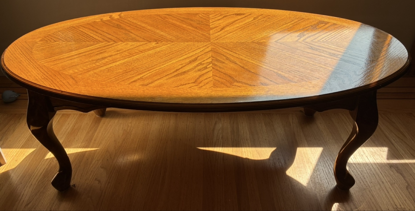 Vintage Solid Wood Coffee Table - VGUC