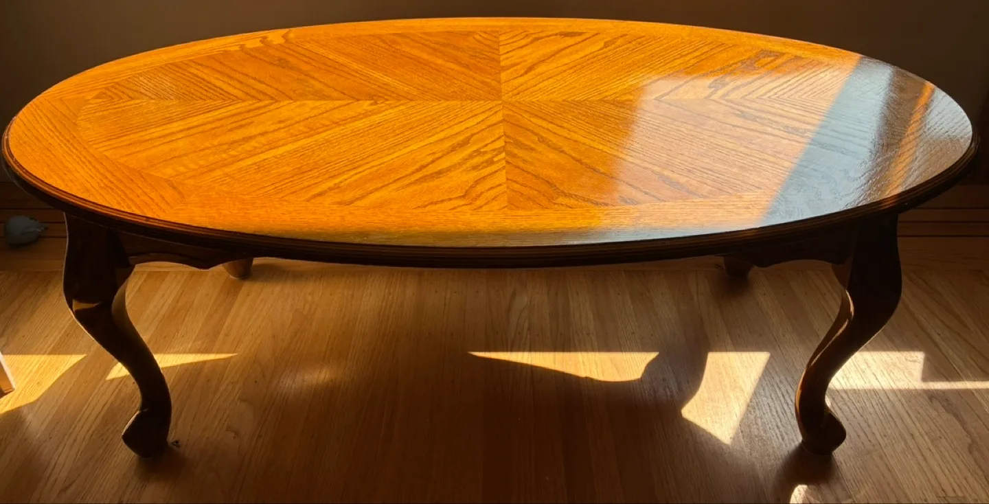 Vintage Solid Wood Coffee Table - VGUC thumbnail