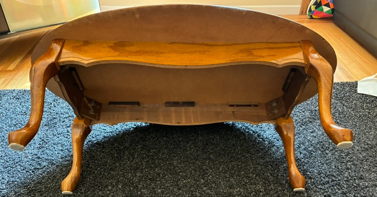 Vintage Solid Wood Coffee Table - VGUC image indicator(5)