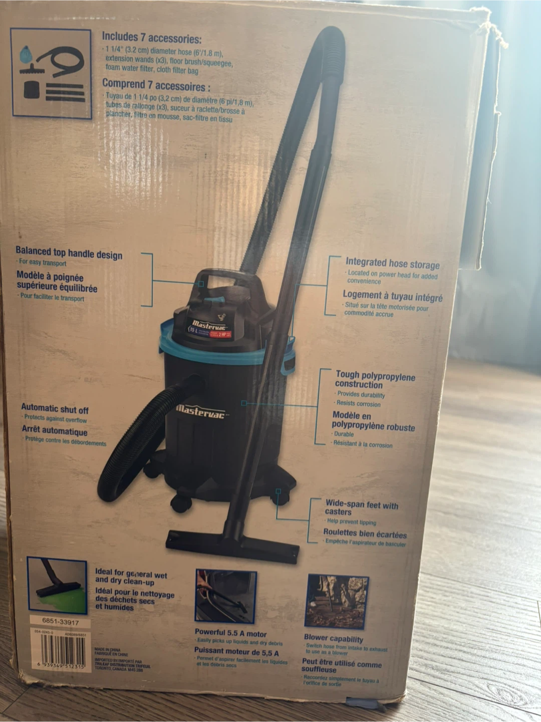 Mastervac 15L (4 U.S. Gallons) Wet/Dry Vacuum - photo 2