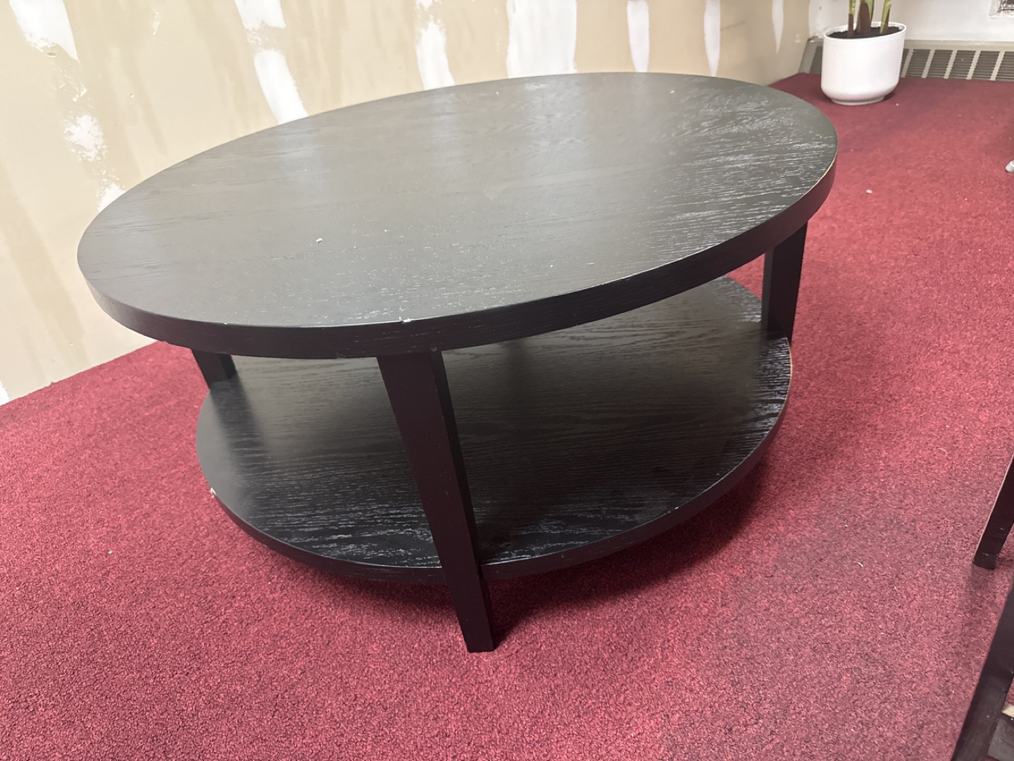 Round Black Two-Tier Coffee Table - photo 3