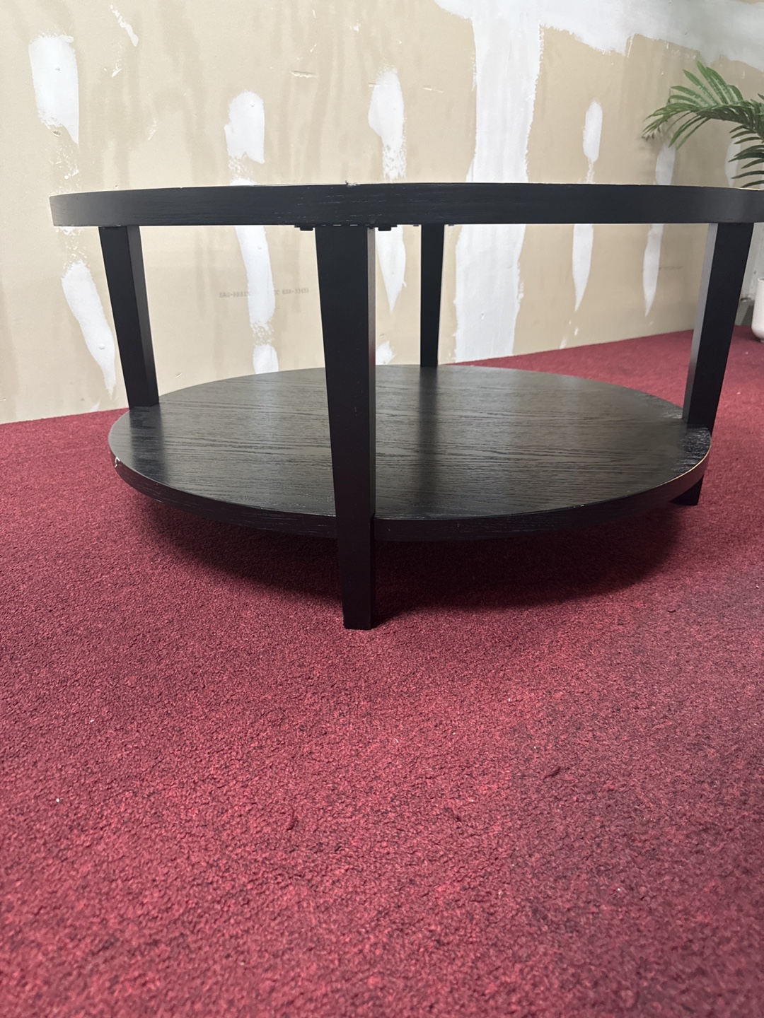 Round Black Two-Tier Coffee Table - photo 2