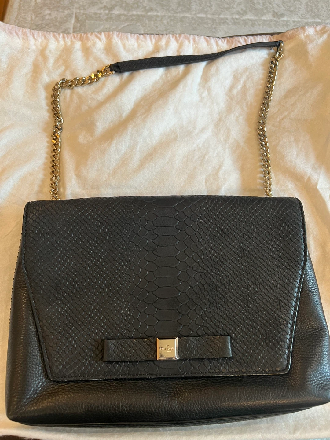 Kate Spade Black Snakeskin Leather Shoulder Bag - photo 2