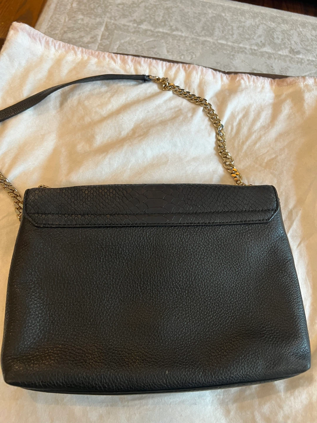 Kate Spade Black Snakeskin Leather Shoulder Bag