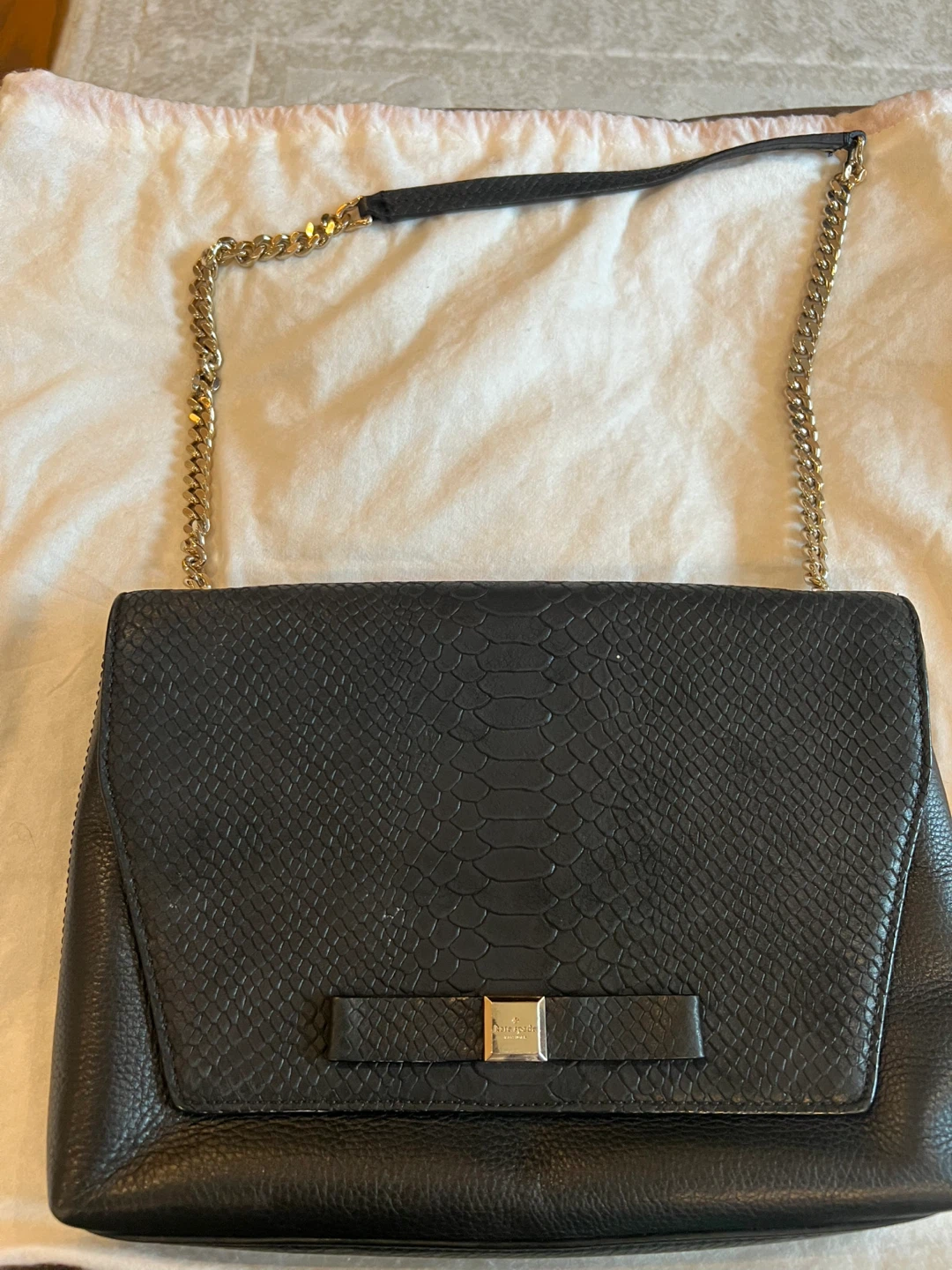Kate Spade Black Snakeskin Leather Shoulder Bag - photo 3