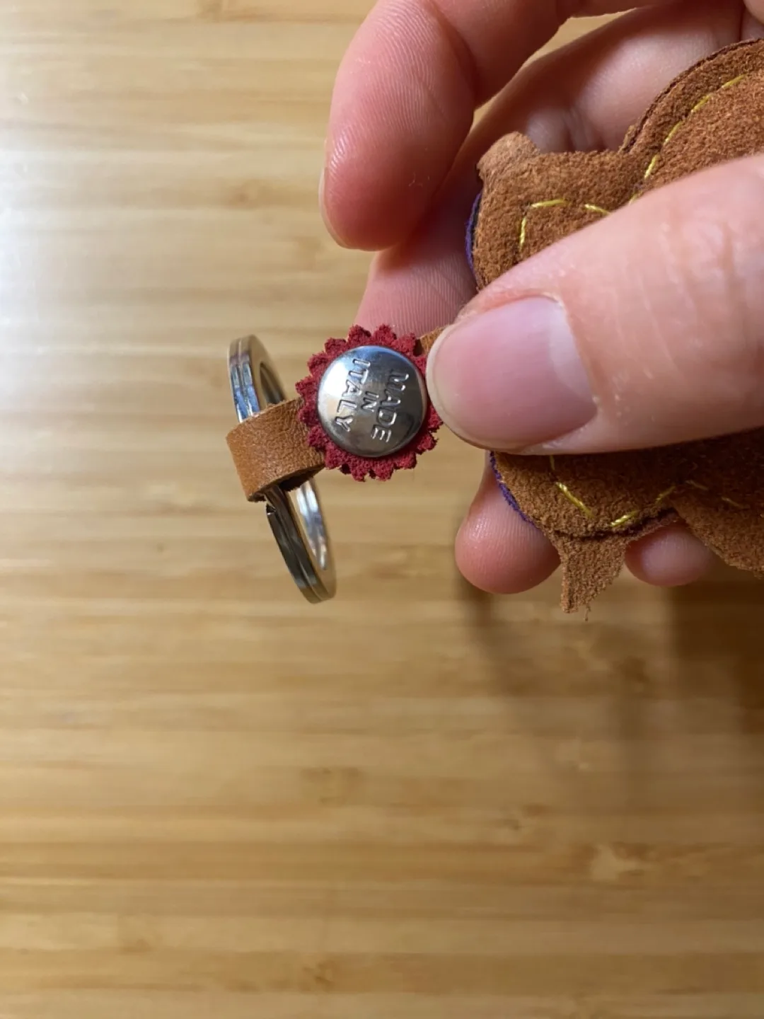 Owl Keychain - Handmade Leather image indicator(3)