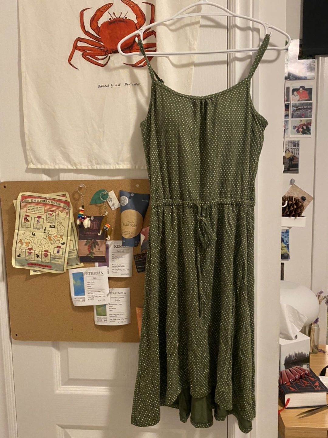 Uniqlo Green Polka Dot Dress