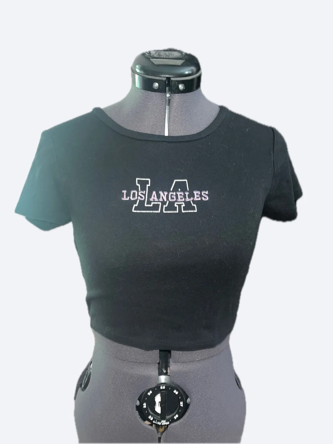 Los Angeles Black Crop Top thumbnail