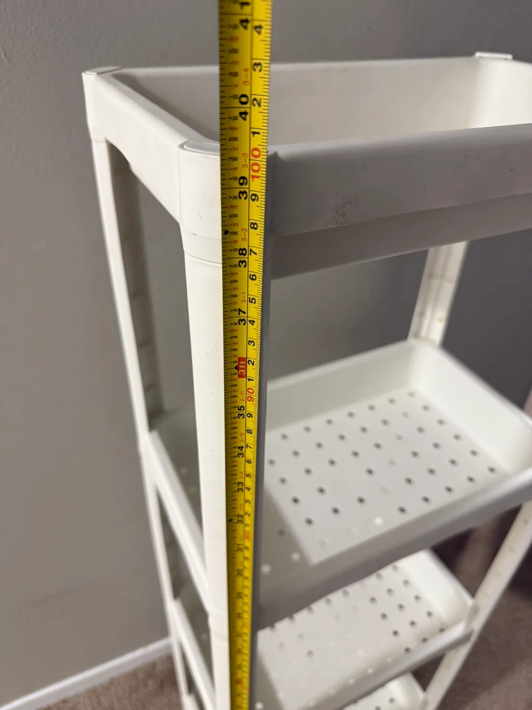 White 4-Tier Storage Shelf image indicator(5)