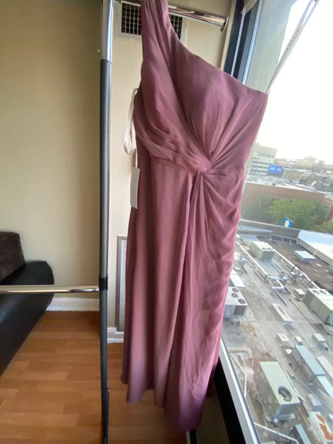 One Shoulder Pink Dress🥕 thumbnail