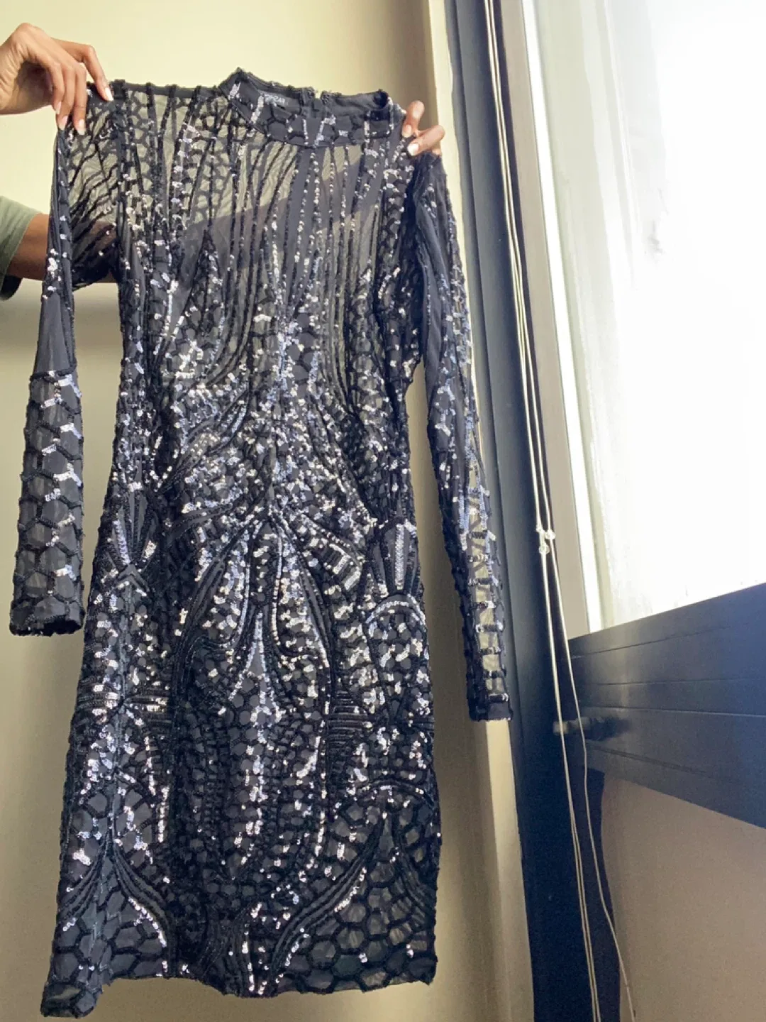 Fashion Nova Black Sequin Dress🥕 thumbnail