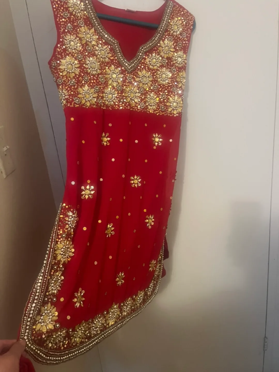 Red & Black Embroidered Anarkali all 40$Dress image indicator(5)