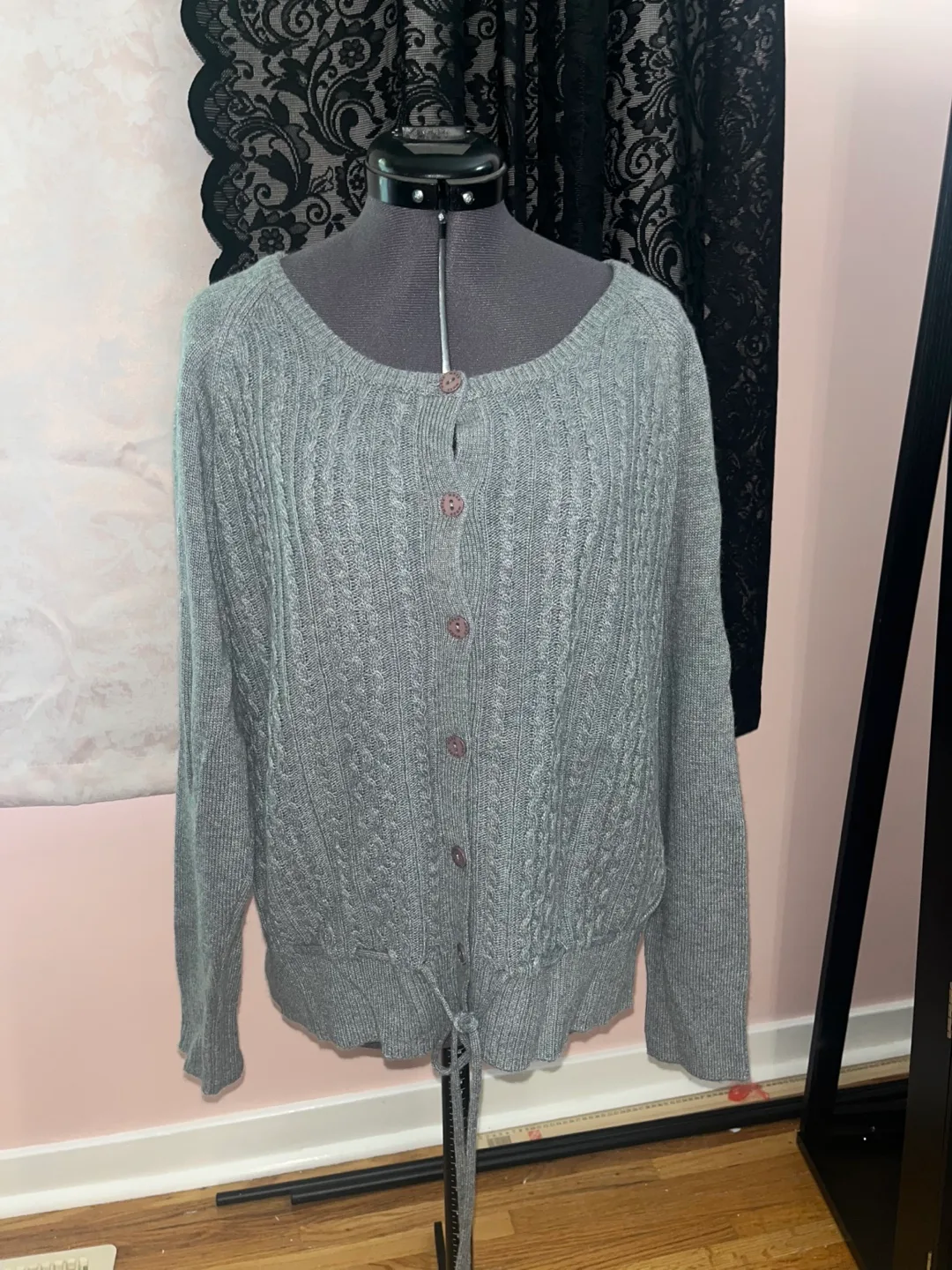 MEXX Grey Knit Cardigan Sweater thumbnail